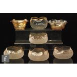 A collection of 19th Century finger bowls of circular section,