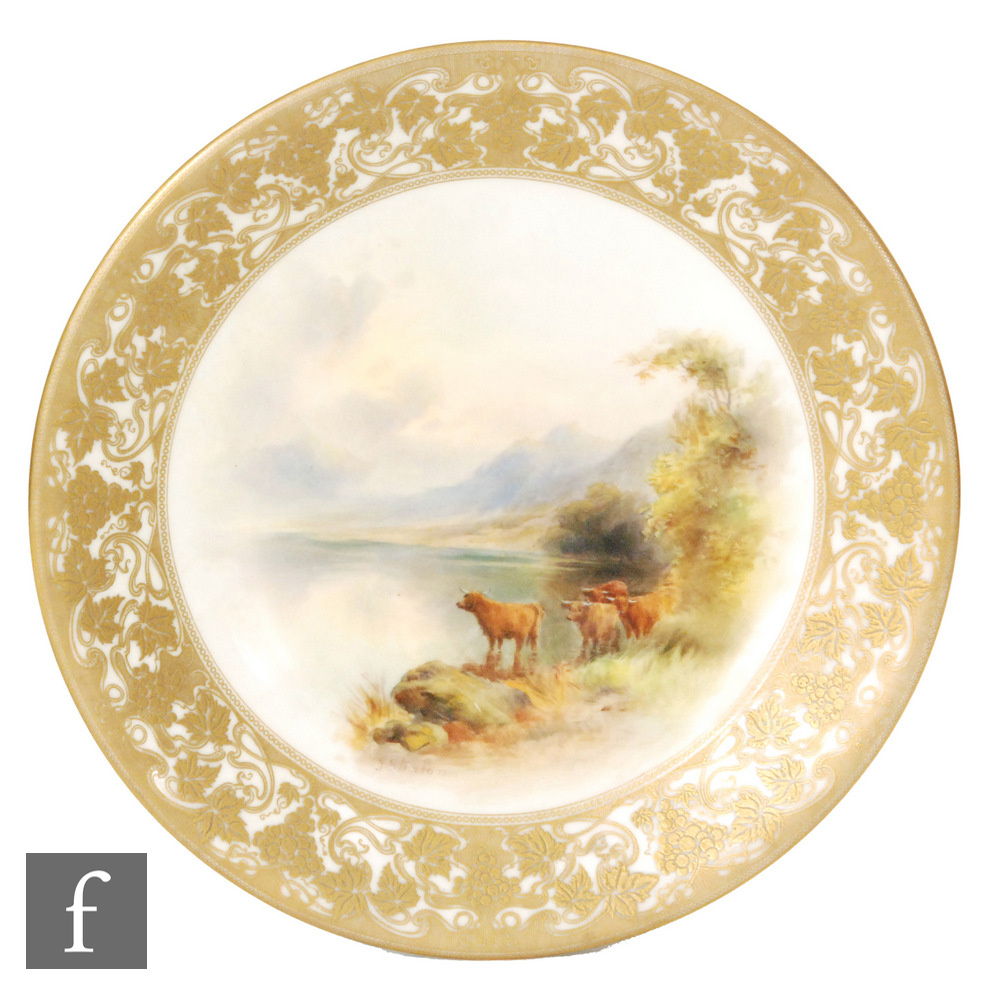 An early 20th Century Royal Worcester cabinet plate decorated by J. - Image 2 of 2
