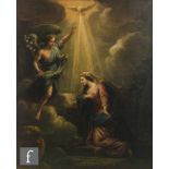FOLLOWER OF JACOPI AMIGONI (1682-1752) - The Annunciation, oil on canvas, framed,