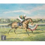 CLARE EVA BURTON (CONTEMPORARY) - 'Royal Academy with Lester Piggott up', photographic reproduction,