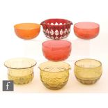 A collection of 19th Century glass finger bowls and rinsers,