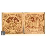 Mintons - A collection of late 19th Century 'Shakespeare Series' tiles, to include King Lear I,