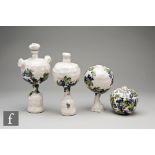 Susan Nemeth - Standing Cups with Blackcurrants - Comprising four components, porcelain, transfers,