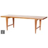 Omann Jun - A Danish teak coffee table of rectangular form,