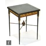 Attributed to Harrods Furniture - A square occasional table of neo-classical design,