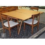Bendt Winge - A post war Norwegian teak metamorphic table together with a married set of four arch