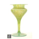 Loetz - An early 20th Century vase with circular spread foot rising to a slender stem,