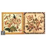 Unknown - A Victorian printed and tinted ten-tile botanical panel, possibly Sherwin and Cotton,