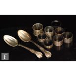 A pair of hallmarked silver King pattern tablespoons Sheffield 1894,