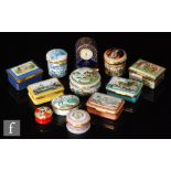 A collection of Halcyon Days enamels,