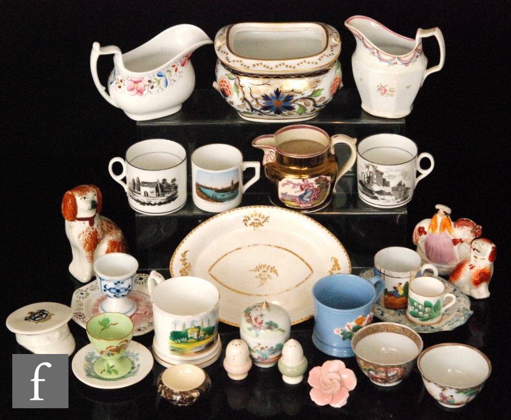 A collection of assorted 19th and early 20th Century ceramics to include a Macintyre agate ware