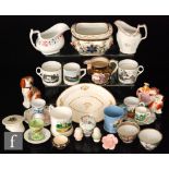 A collection of assorted 19th and early 20th Century ceramics to include a Macintyre agate ware