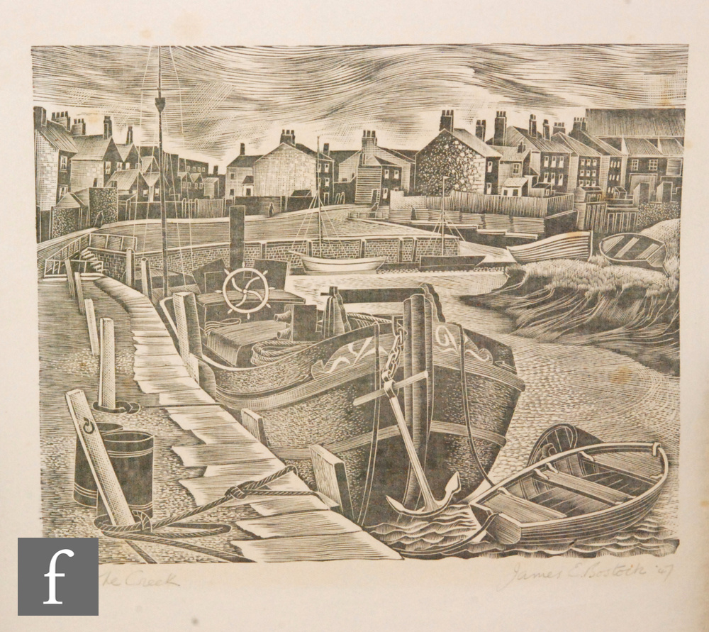 JAMES EDWARD BOSTOCK (1917-2006) - 'The Mirror', wood engraving, signed in pencil and dated '50, - Image 2 of 3