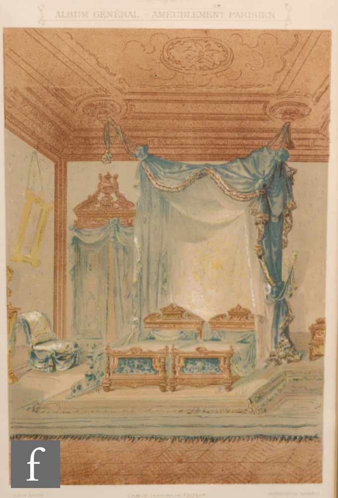 FRENCH SCHOOL (LATE 19TH CENTURY) - Design for a refectory interior, chromolithograph, - Image 4 of 5