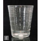 An 18th Century Lynn Glass tumbler circa 1775 with internal optic rings, height 13cm.