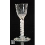 An 18th Century drinking glass circa 1765,