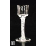 An 18th Century drinking glass circa 1765,