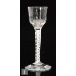 An 18th Century drinking glass circa 1765,