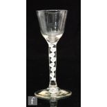 An 18th Century drinking glass circa 1760,