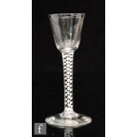 An 18th Century drinking glass circa 1765,