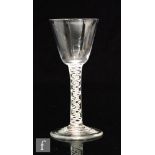 An 18th Century drinking glass circa 1765,