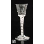 An 18th Century drinking glass circa 1765,