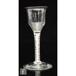 An 18th Century drinking glass circa 1765,