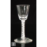 An 18th Century drinking glass circa 1765,