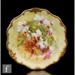 A Royal Doulton cabinet plate decorated by Dewsberry and entitled Odontoglossum Wardianum,