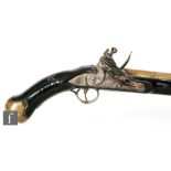 An early 19th Century flintlock pistol, tower and GR mark to lock,