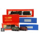 A collection of six boxed OO gauge Hornby locomotives, comprising R051 0-6-0T GWR green '8751',