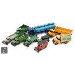 A collection of Dinky Toys diecast commercial vehicles, to include a Foden Tanker,