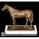 A limited edition bronze study of a racehorse, titled 'Comedy of Errors, 1975', numbered 4/10,