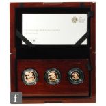 Elizabeth II - A 2016 proof sovereign three coin set with certificate,