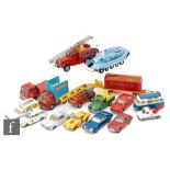 A collection of playworn diecast models to include a Dinky Gerry Anderson's Captain Scarlet