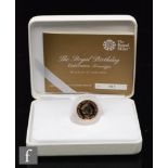 Elizabeth II - 2016 Royal birthday proof sovereign with certificate No 151