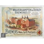 An early 20th Century pictorial advertising poster for The Wolverhampton & Dudley Breweries Ltd,