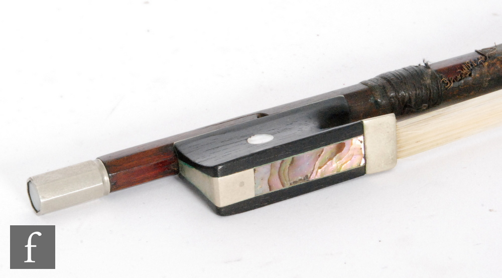 A 1920 to 1930s violin, the reverse stamped Stainer, length of back 35.5cm and with a bow, cased. - Image 16 of 17