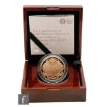 Elizabeth II - 2015 gold proof five pound coin to commemorate the christening of Princess Charlotte