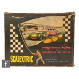 A Scalextric CM2 Competition Car set comprising two C55 Vanwall cars, one in yellow with RN 14,