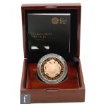 Elizabeth II - 2015 five pound gold proof coin to commemorate the royal birth of the second