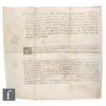 A George I printed commission document for the militia and train bands of troops issued by Richard,