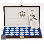 Canada - Twenty silver proof coins to commemorate the Canadian Olympics 1976, with booklet cased.