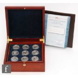Elizabeth II - Eighteen silver proof coins to commemorate the History of the Royal Navy for