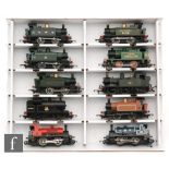 A collection of ten OO gauge Hornby tank locomotives, including 0-4-0T Caledonian Railway 270,