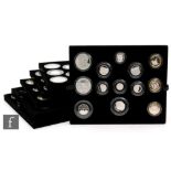 Elizabeth II - A thirteen proof silver coin set to commemorate the Battle of Britain,