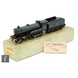 An O gauge Bassett-Lowke 4-4-0 BR blue 'Prince Charles' 62078 clockwork locomotive and tender,