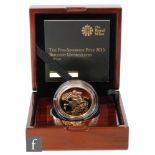 Elizabeth II - A 2015 UNC five sovereign piece with certificate, No 304, cased.