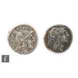 Roman Republic - Junius L.F.Silanus 91BC denarius and another the reverse C.