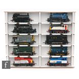A collection of ten OO gauge tank locomotives and diesel shunters by Hornby, Bachmann and Lima,